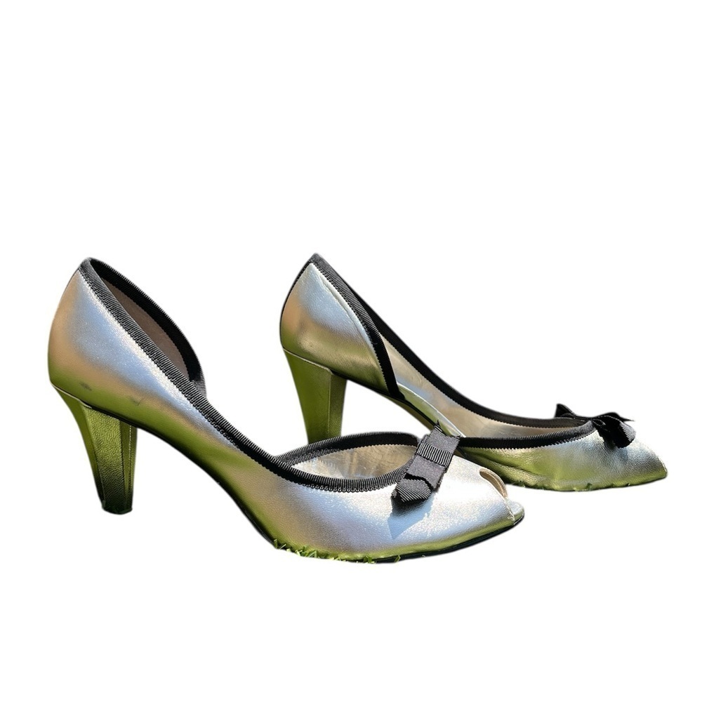 Women’s Silver and Black Heels by Anne Klein size 10